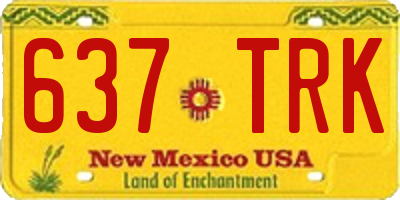NM license plate 637TRK