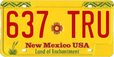NM license plate 637TRU