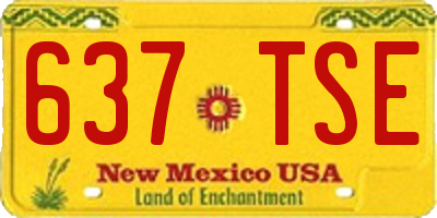 NM license plate 637TSE