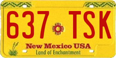 NM license plate 637TSK