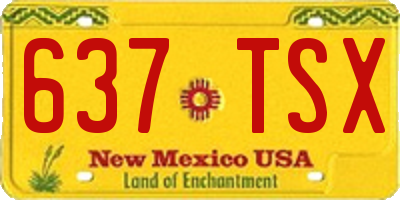 NM license plate 637TSX
