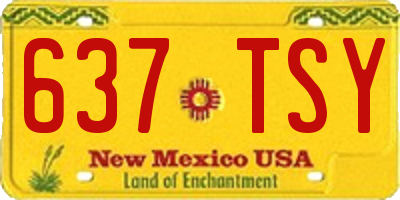 NM license plate 637TSY