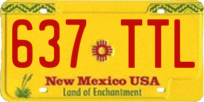 NM license plate 637TTL