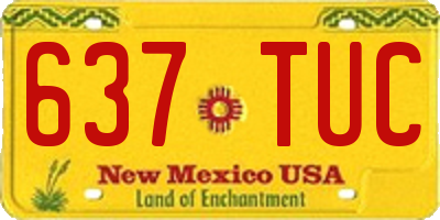 NM license plate 637TUC