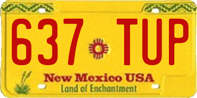 NM license plate 637TUP