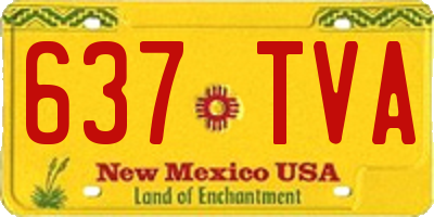 NM license plate 637TVA
