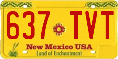 NM license plate 637TVT