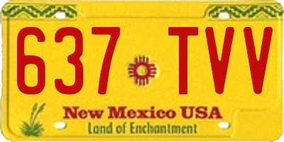NM license plate 637TVV