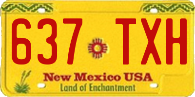 NM license plate 637TXH