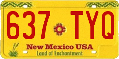 NM license plate 637TYQ