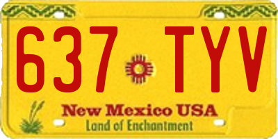 NM license plate 637TYV