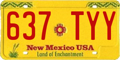NM license plate 637TYY