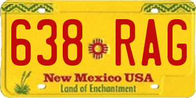 NM license plate 638RAG