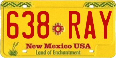 NM license plate 638RAY