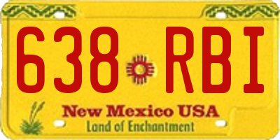 NM license plate 638RBI