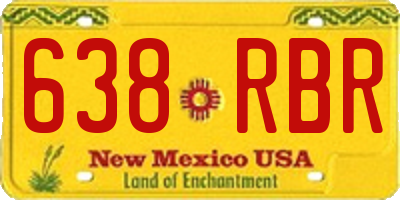 NM license plate 638RBR