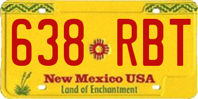 NM license plate 638RBT