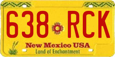 NM license plate 638RCK