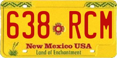 NM license plate 638RCM