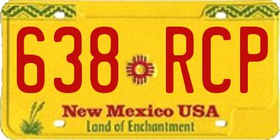 NM license plate 638RCP