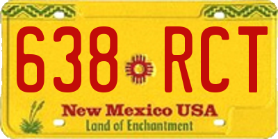 NM license plate 638RCT