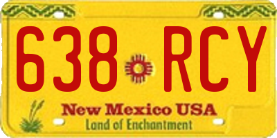 NM license plate 638RCY