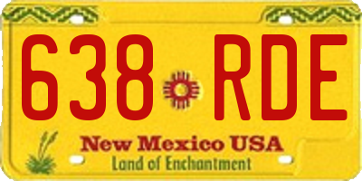 NM license plate 638RDE