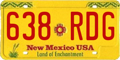 NM license plate 638RDG