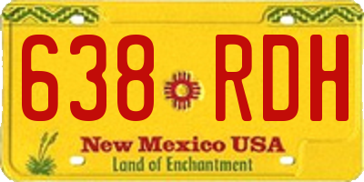 NM license plate 638RDH