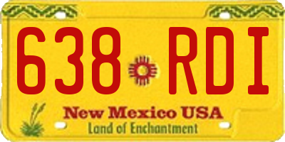 NM license plate 638RDI