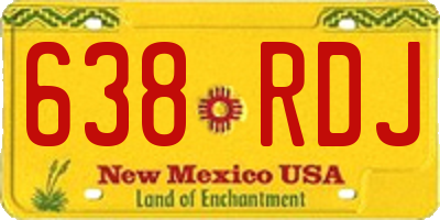 NM license plate 638RDJ