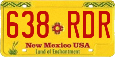 NM license plate 638RDR