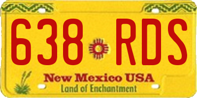 NM license plate 638RDS