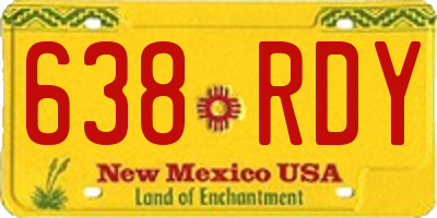 NM license plate 638RDY