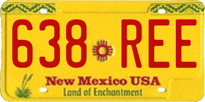NM license plate 638REE