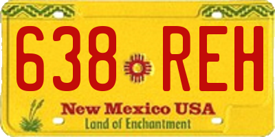 NM license plate 638REH