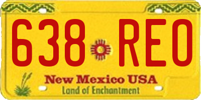 NM license plate 638REO