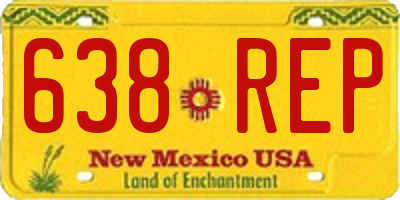 NM license plate 638REP