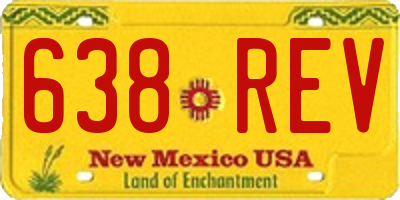 NM license plate 638REV