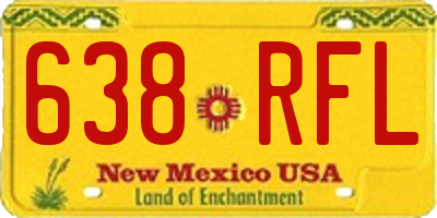 NM license plate 638RFL
