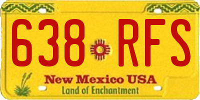 NM license plate 638RFS