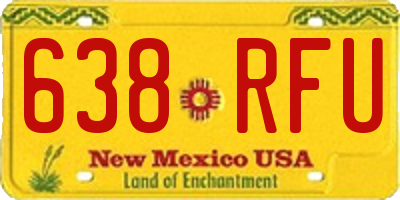 NM license plate 638RFU