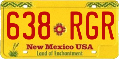 NM license plate 638RGR