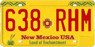 NM license plate 638RHM