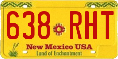 NM license plate 638RHT