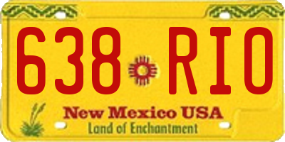 NM license plate 638RIO