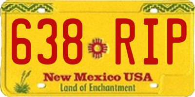 NM license plate 638RIP