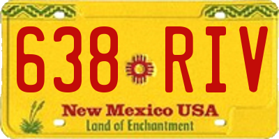 NM license plate 638RIV
