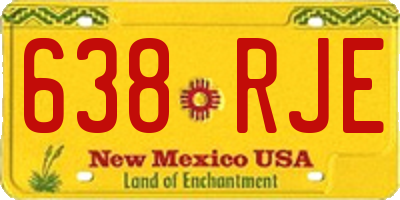 NM license plate 638RJE