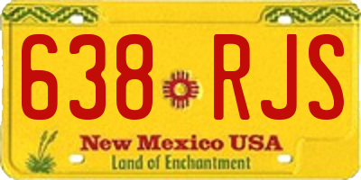 NM license plate 638RJS